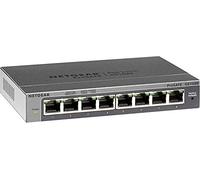 NETGEAR 8 Port Gigabit Ethernet Managed Network Switch (GS108E) - Ethernet Splitter - Ethernet Hub - Plug-and-Play - Silent Operation - Desktop or Wall Mount