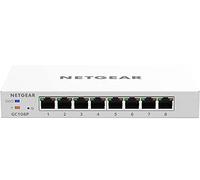 NETGEAR 8-port Gigabit Ethernet Smart Managed Pro PoE Switch with Insight Cloud Management (GC108P) - With 8 x PoE+ @ 64W
