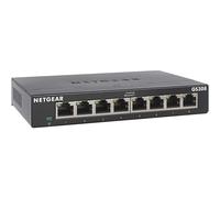 NETGEAR 8 Port Gigabit Network Switch (GS308) - Ethernet Switch - Ethernet Splitter - Plug-and-Play - Silent Operation - Desktop or Wall Mount