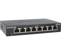NETGEAR 8 Port Gigabit Network Switch (GS308) | Unmanaged Ethernet Switch | Ethernet Splitter | Silent Operation | Desktop or Wall Mount