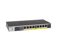 NETGEAR GS108LP Unmanaged Gigabit Ethernet (10/100/1000) Power over Ethernet (PoE) 1U Black, Grey