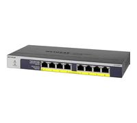 NETGEAR 8 Port PoE Switch (GS108PP) - 8 Port Gigabit Ethernet Switch with 8 x PoE+ 123W, Desktop, Wall Mount or Rackmount, and Limited Lifetime Protection