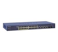 NETGEAR FS728TLP 24-Port Fast Ethernet Rackmount PoE Smart Managed Pro Switch, 12-Port 100 W Power-over-Ethernet, ProSAFE Lifetime Protection, Black