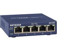 NETGEAR GS105 5-Port Gigabit Ethernet Switch Metal Housing Plug Play