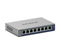 Netgear (GS108EV4) 8-Port Smart Managed Gigabit Switch (up to 2000 Mbps, plug-and-play, configurable with German GUI, VLAN, QoS/DOS, IGMP snooping,