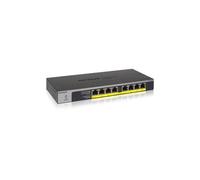 NETGEAR GS108LP Unmanaged Gigabit Ethernet (10/100/1000) Power over Ethernet (PoE) 1U Black, Grey