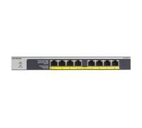 NETGEAR GS108LP Unmanaged Gigabit Ethernet (10/100/1000) Power over Ethernet (PoE) 1U Black, Grey