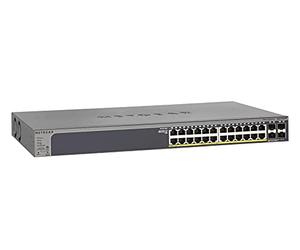 NETGEAR GS728TP-100EUS ProSAFE 24 Port Gigabit Smart Ethernet Switch with PoE and 4 SFP Ports, Grey