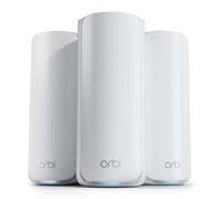NETGEAR Orbi 770 Series Tri-Band WiFi 7 Mesh Network System (RBE773) - Router + 2 Satellite Extenders, Security Features, Up to 11Gbps, Covers up to 6,750 sq.ft, 100 Devices, 2.5 Gig Internet Port