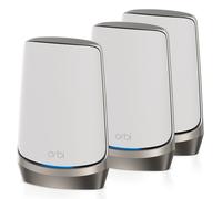 NETGEAR Orbi Quad-band RBKE963 AXE11000 WiFi 6E Mesh System Quad-band (2.4 GHz / 5 GHz-1 / 5 GHz-2 / 6 GHz) Wi-Fi 6 (802.11ax) Grey, White 16 Internal