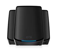 NETGEAR Orbi WiFi 6 Mesh System (RBK863SB), AX6000 Tri-Band Router & 2 Satellite Extenders, Coverage up to 8,000 sq. ft & 100 Devices, 10 Gig Internet Port, Armor Subscription
