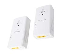 NETGEAR Powerline Adapter 2000 Mbps (2) Gigabit Ethernet Ports with Passthrough + Extra Outlet (PLP2000)