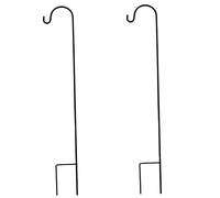NethCasti Metal Border Hooks Adjustable Height Shepherd Crook Garden Hooks with Hooker for Solar Christmas Lights Lanterns Weddings Plant 2PCSborder