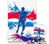Netherland Soccer Player Silhouette Jigsaw Puzzle 1000 Piece for Teenagers Mind Puzzle Leisure Fun Art Assembly Art Collectible (50x75cm)