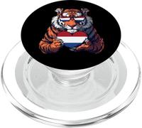 Netherland Tiger Dutch Pride Dutch Flag Heart Nederland PopSockets PopGrip for MagSafe