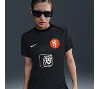 Netherlands Academy Pro Women's Nike Dri-FIT Football Pre-Match Short-Sleeve Top - Black - Polyester L (UK 16-18)