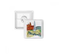Netherlands Armsterdam Watercolor PBT Keycaps for Mechanical Keyboard White OEM No Marking Print