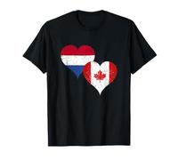 Netherlands Canada Flag for Proud Canadian Dutch A Konigsdag T-Shirt