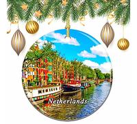 Netherlands Canal Christmas Xmas Tree Ornament Decoration Wedding Hanging Pendant Decor City Travel Souvenir Collection