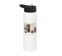 Netherlands Canals, Tulips and Bicycles Vacation Amsterdam Stainless Steel Insulated Water Bottle