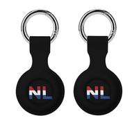 Netherlands Country Compatible with AirTag Holder Keyring 2PCS | Cute GPS Navigation Cases Silicone Item Finders Protective Cover with Keychain