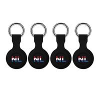 Netherlands Country Compatible with AirTag Holder Keyring 4PCS | Cute GPS Navigation Cases Silicone Item Finders Protective Cover with Keychain