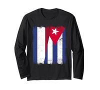 Netherlands Cuba Half Flag Dutch Cuban Heritage Long Sleeve T-Shirt