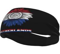 Netherlands Dutch Hollander Flag Headband Sports Sweatbands for Men Women Workout Athletic Running Yoga Basketball Gym Unisex Hairband Wristbands