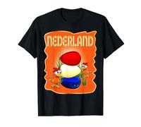 Netherlands Flag Dutch Chicken Holland Nederland Value Graphic T-Shirt, Men, Black, M