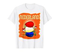 Netherlands Flag Dutch Chicken Holland Nederland Value Graphic T-Shirt, Men, White, XL