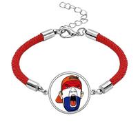 Netherlands Flag Facial Makeup Head Screang Cap Lucky Red String Bracelet Rope Bracelet Handmade