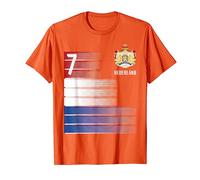 Netherlands Flag Number 7 Dutch Soccer Men Women Kids Boys T-Shirt