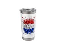 Netherlands Flag Splash Art Design Patriotic Dutch Flag Stainless Steel Insulated Tumbler