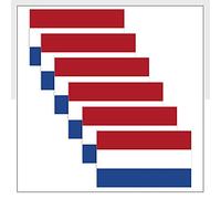 Netherlands Flag Window Sticker Pack of 6 (50 x 33mm) Waterproof NLD Flag Labels for Ipad Bike Helmet Packwith® #P1065