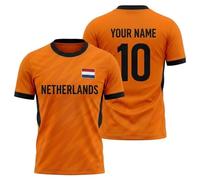 Netherlands Football Shirt 2026 for Fans, Personalised Football Jerseys with Name Number Flag, Netherlands Shirt for Kids Adults, Custom Football Jersey, Looking Forward to Winning 2026