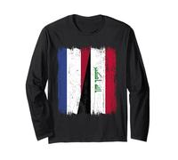 Netherlands Iraq Half Flag Dutch Iraqi Jersey Long Sleeve T-Shirt