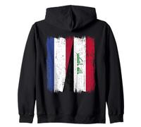 Netherlands Iraq Half Flag Dutch Iraqi Jersey Zip Hoodie