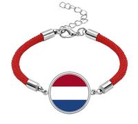 Netherlands National Flag EU Country Lucky Red String Bracelet Rope Bracelet Handmade