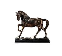 JJSPP Nordic War Horse Statue Resin Horse Sculpture Office Desktop Decor Home Decoration Accessories Animal Statue Morden Craft