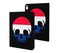 Netherlands Skull Flag Funny Tablet Cases Multi-Viewing Angels Trifold Stand Case Compatible with iPad Series