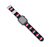 Netherlands Skull Flag Sport Silicone Watch Band Compatible with IWatch Waterproof Replacement Strap for Men Women