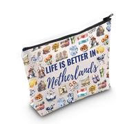 Netherlands Souvenir Makeup Bag Netherlands Travel Gift Netherlands Holland Dutch Gift (in Netherlands Bag EU)