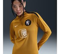 Netherlands Strike Women's Nike Dri-FIT Football Drill Top - Brown - Polyester/Elastane XS (UK 4-6)