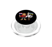 Netherlands Ukraine Flag Ukrainian Dutch Holland Roots PopSockets PopGrip for MagSafe