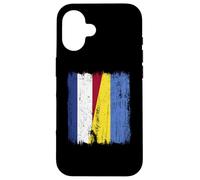Netherlands Ukraine Half Flag Dutch Ukrainian Heritage Case for iPhone 16