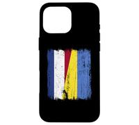 Netherlands Ukraine Half Flag Dutch Ukrainian Heritage Case for iPhone 16 Pro Max