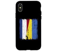 Netherlands Ukraine Half Flag Dutch Ukrainian Heritage Case for iPhone X/XS