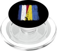 Netherlands Ukraine Half Flag Dutch Ukrainian Heritage PopSockets PopGrip for MagSafe