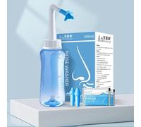 Neti Pot, Nasal Rinse Kit with 30 Nasal Salt Packets Nose Wash Cleaner Pressure Rinse Nasal Irrigation for Adult & Kid 300ML