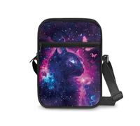 NETILGEN Cat Butterfly Crossbody Bag for Women Girls Small Zipper Phone Purse Lightweight Casual Shoulder Bags for School Camping Traveling